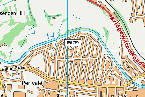 UB6 7EY map - OS VectorMap District (Ordnance Survey) UB6 7EY map - OS VectorMap District (Ordnance Survey)