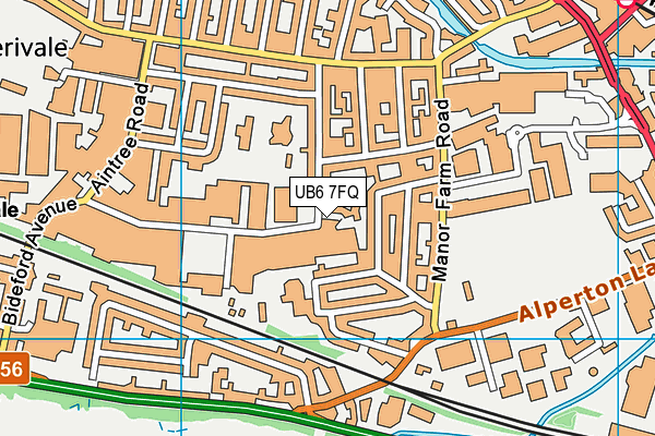 UB6 7FQ map - OS VectorMap District (Ordnance Survey) UB6 7FQ map - OS VectorMap District (Ordnance Survey)