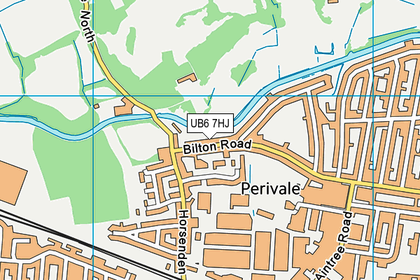 UB6 7HJ map - OS VectorMap District (Ordnance Survey)