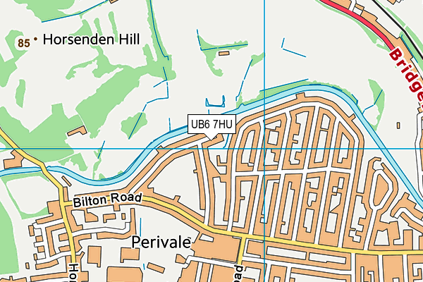 UB6 7HU map - OS VectorMap District (Ordnance Survey)