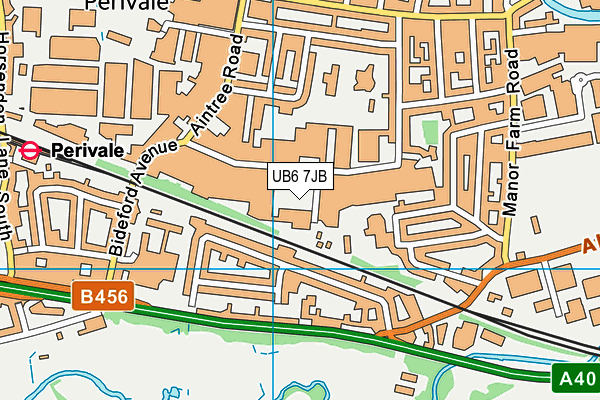 UB6 7JB map - OS VectorMap District (Ordnance Survey) UB6 7JB map - OS VectorMap District (Ordnance Survey)