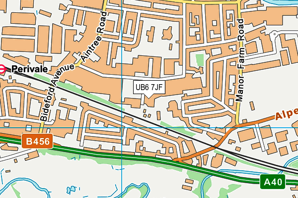 UB6 7JF map - OS VectorMap District (Ordnance Survey) UB6 7JF map - OS VectorMap District (Ordnance Survey)