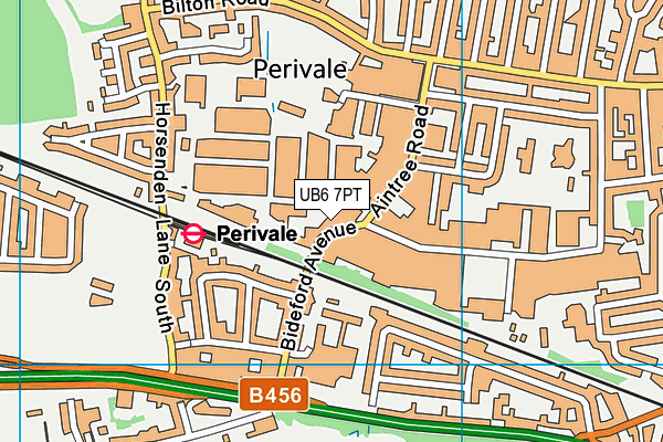 UB6 7PT map - OS VectorMap District (Ordnance Survey)