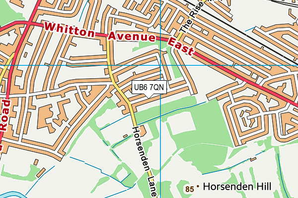 UB6 7QN map - OS VectorMap District (Ordnance Survey) UB6 7QN map - OS VectorMap District (Ordnance Survey)