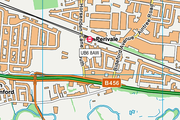 UB6 8AW map - OS VectorMap District (Ordnance Survey) UB6 8AW map - OS VectorMap District (Ordnance Survey)