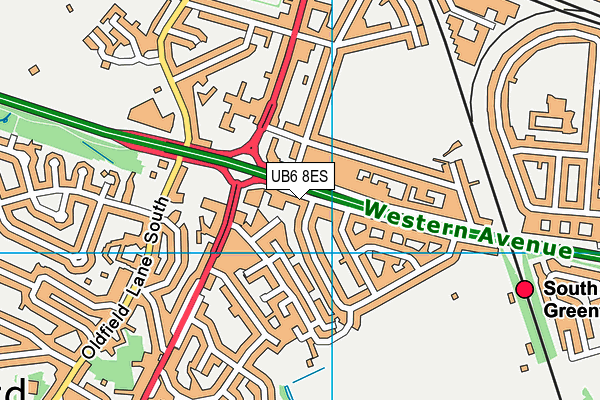 UB6 8ES map - OS VectorMap District (Ordnance Survey) UB6 8ES map - OS VectorMap District (Ordnance Survey)