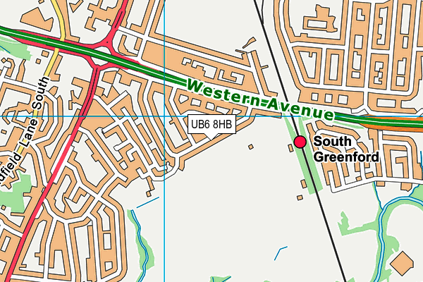 UB6 8HB map - OS VectorMap District (Ordnance Survey) UB6 8HB map - OS VectorMap District (Ordnance Survey)