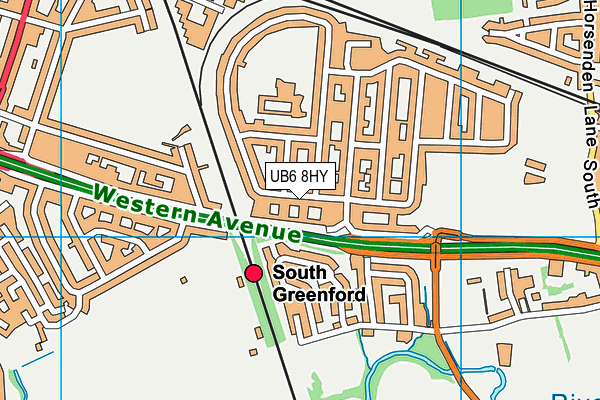 UB6 8HY map - OS VectorMap District (Ordnance Survey) UB6 8HY map - OS VectorMap District (Ordnance Survey)