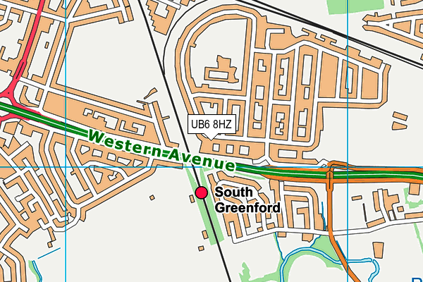 UB6 8HZ map - OS VectorMap District (Ordnance Survey) UB6 8HZ map - OS VectorMap District (Ordnance Survey)