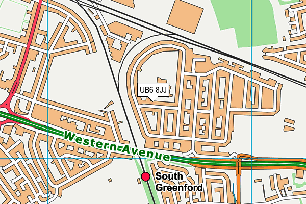 UB6 8JJ map - OS VectorMap District (Ordnance Survey) UB6 8JJ map - OS VectorMap District (Ordnance Survey)