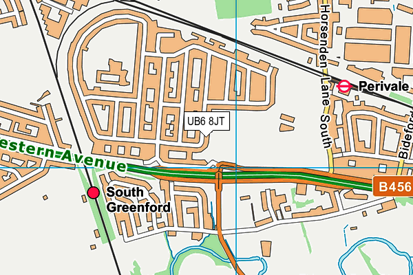 UB6 8JT map - OS VectorMap District (Ordnance Survey) UB6 8JT map - OS VectorMap District (Ordnance Survey)