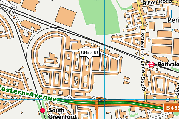UB6 8JU map - OS VectorMap District (Ordnance Survey) UB6 8JU map - OS VectorMap District (Ordnance Survey)