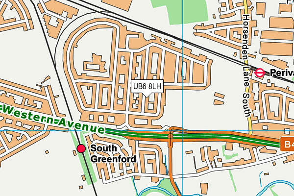 UB6 8LH map - OS VectorMap District (Ordnance Survey) UB6 8LH map - OS VectorMap District (Ordnance Survey)