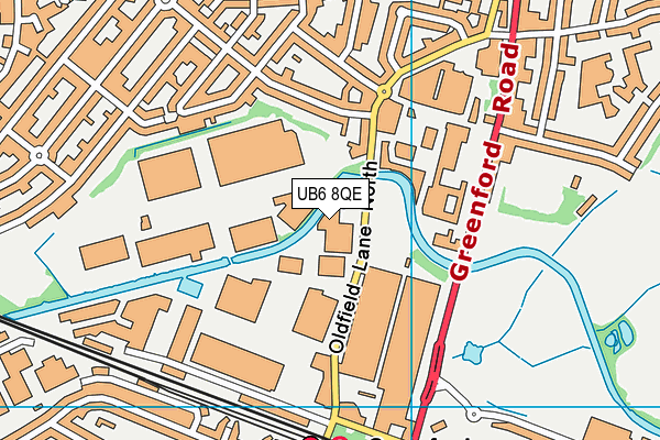 UB6 8QE map - OS VectorMap District (Ordnance Survey) UB6 8QE map - OS VectorMap District (Ordnance Survey)