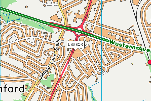 UB6 8QR map - OS VectorMap District (Ordnance Survey) UB6 8QR map - OS VectorMap District (Ordnance Survey)