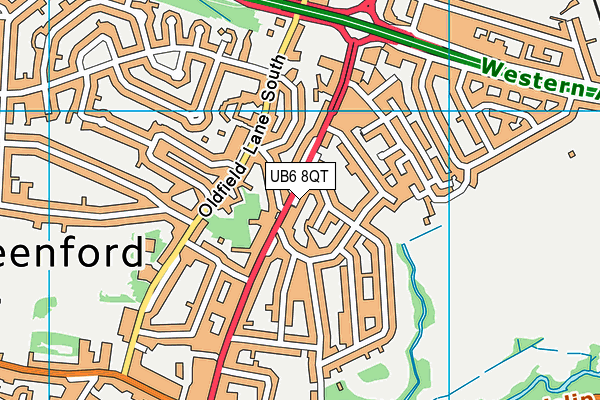 UB6 8QT map - OS VectorMap District (Ordnance Survey) UB6 8QT map - OS VectorMap District (Ordnance Survey)
