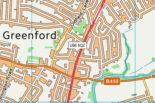 UB6 8QZ map - OS VectorMap District (Ordnance Survey) UB6 8QZ map - OS VectorMap District (Ordnance Survey)