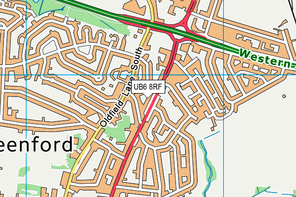 UB6 8RF map - OS VectorMap District (Ordnance Survey) UB6 8RF map - OS VectorMap District (Ordnance Survey)