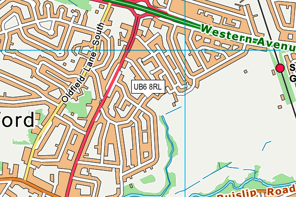 UB6 8RL map - OS VectorMap District (Ordnance Survey) UB6 8RL map - OS VectorMap District (Ordnance Survey)