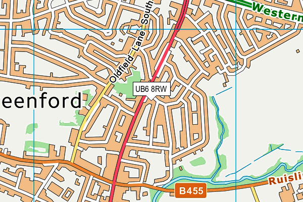 UB6 8RW map - OS VectorMap District (Ordnance Survey) UB6 8RW map - OS VectorMap District (Ordnance Survey)