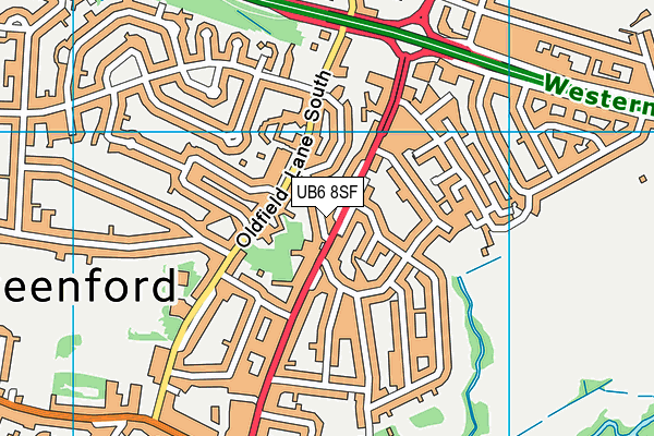 UB6 8SF map - OS VectorMap District (Ordnance Survey) UB6 8SF map - OS VectorMap District (Ordnance Survey)