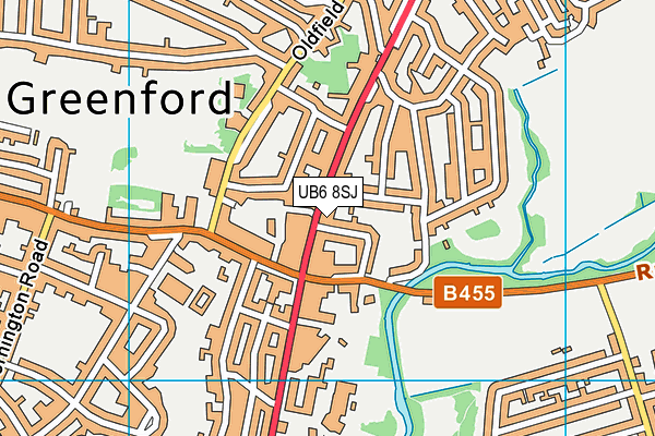 UB6 8SJ map - OS VectorMap District (Ordnance Survey) UB6 8SJ map - OS VectorMap District (Ordnance Survey)