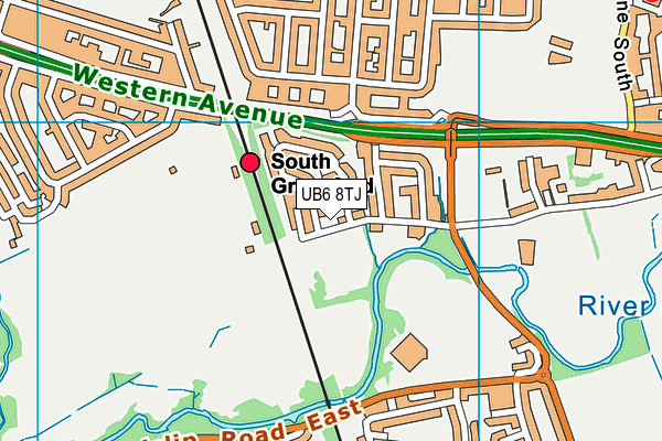 UB6 8TJ map - OS VectorMap District (Ordnance Survey) UB6 8TJ map - OS VectorMap District (Ordnance Survey)