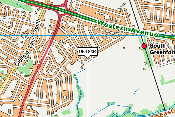 UB6 8XR map - OS VectorMap District (Ordnance Survey) UB6 8XR map - OS VectorMap District (Ordnance Survey)