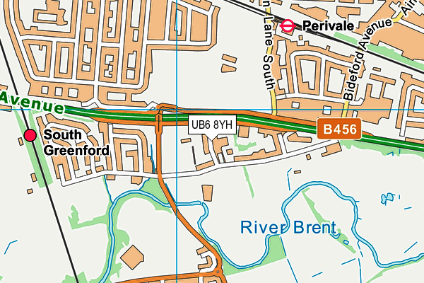 UB6 8YH map - OS VectorMap District (Ordnance Survey) UB6 8YH map - OS VectorMap District (Ordnance Survey)
