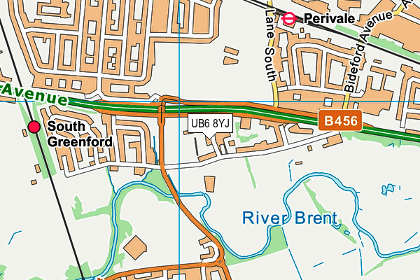 UB6 8YJ map - OS VectorMap District (Ordnance Survey) UB6 8YJ map - OS VectorMap District (Ordnance Survey)