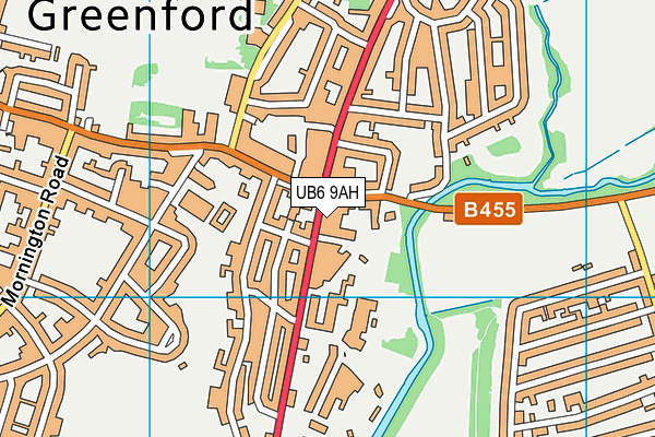 UB6 9AH map - OS VectorMap District (Ordnance Survey) UB6 9AH map - OS VectorMap District (Ordnance Survey)