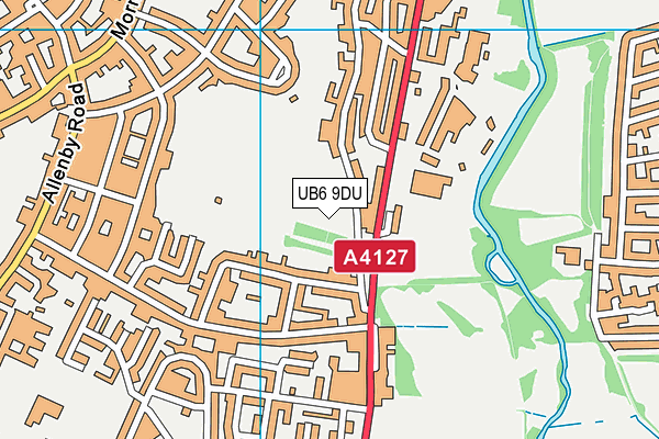 UB6 9DU map - OS VectorMap District (Ordnance Survey) UB6 9DU map - OS VectorMap District (Ordnance Survey)