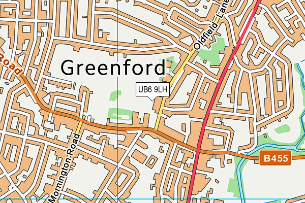 UB6 9LH map - OS VectorMap District (Ordnance Survey) UB6 9LH map - OS VectorMap District (Ordnance Survey)
