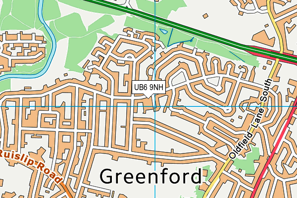 UB6 9NH map - OS VectorMap District (Ordnance Survey) UB6 9NH map - OS VectorMap District (Ordnance Survey)