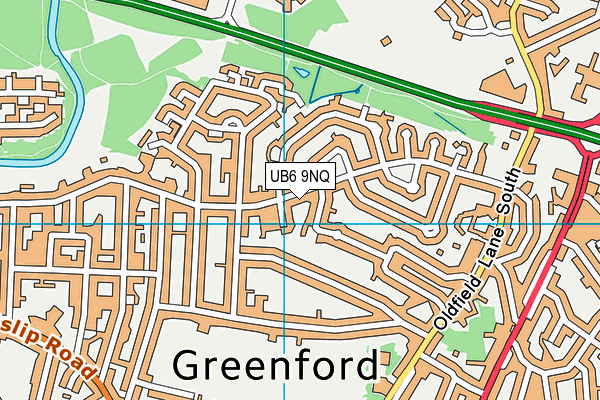 UB6 9NQ map - OS VectorMap District (Ordnance Survey) UB6 9NQ map - OS VectorMap District (Ordnance Survey)