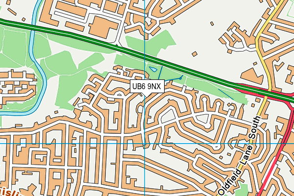 UB6 9NX map - OS VectorMap District (Ordnance Survey) UB6 9NX map - OS VectorMap District (Ordnance Survey)