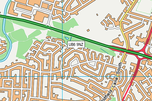 UB6 9NZ map - OS VectorMap District (Ordnance Survey) UB6 9NZ map - OS VectorMap District (Ordnance Survey)