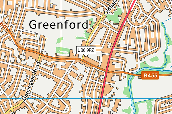 UB6 9PZ map - OS VectorMap District (Ordnance Survey) UB6 9PZ map - OS VectorMap District (Ordnance Survey)