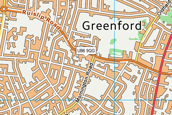 UB6 9QG map - OS VectorMap District (Ordnance Survey) UB6 9QG map - OS VectorMap District (Ordnance Survey)
