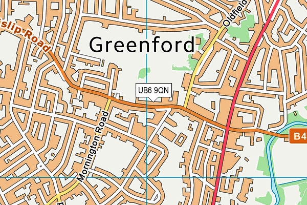 UB6 9QN map - OS VectorMap District (Ordnance Survey) UB6 9QN map - OS VectorMap District (Ordnance Survey)