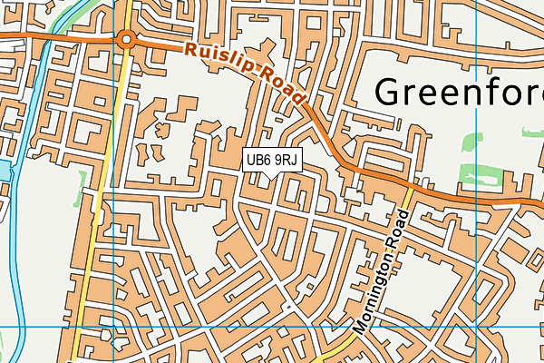 UB6 9RJ map - OS VectorMap District (Ordnance Survey) UB6 9RJ map - OS VectorMap District (Ordnance Survey)