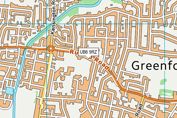 UB6 9RZ map - OS VectorMap District (Ordnance Survey) UB6 9RZ map - OS VectorMap District (Ordnance Survey)