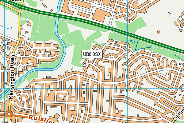 UB6 9SX map - OS VectorMap District (Ordnance Survey) UB6 9SX map - OS VectorMap District (Ordnance Survey)