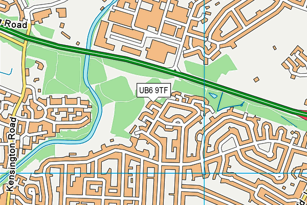 UB6 9TF map - OS VectorMap District (Ordnance Survey) UB6 9TF map - OS VectorMap District (Ordnance Survey)