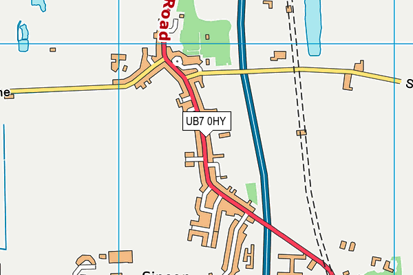 UB7 0HY map - OS VectorMap District (Ordnance Survey) UB7 0HY map - OS VectorMap District (Ordnance Survey)