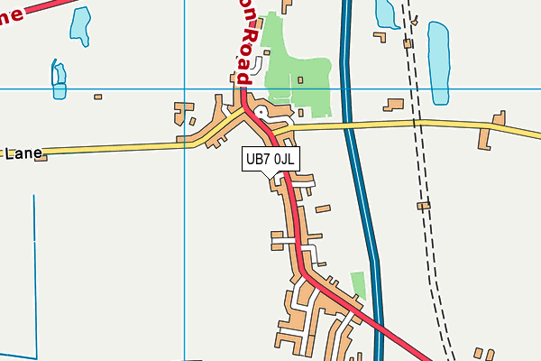 UB7 0JL map - OS VectorMap District (Ordnance Survey) UB7 0JL map - OS VectorMap District (Ordnance Survey)