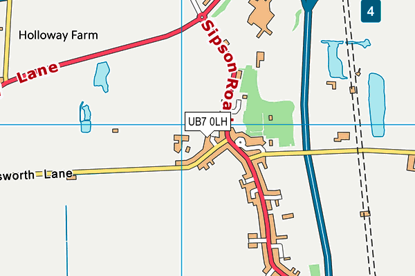 UB7 0LH map - OS VectorMap District (Ordnance Survey) UB7 0LH map - OS VectorMap District (Ordnance Survey)