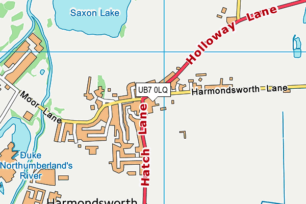 UB7 0LQ map - OS VectorMap District (Ordnance Survey)
