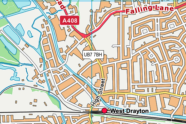 UB7 7BH map - OS VectorMap District (Ordnance Survey) UB7 7BH map - OS VectorMap District (Ordnance Survey)