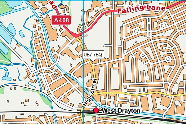 UB7 7BQ map - OS VectorMap District (Ordnance Survey) UB7 7BQ map - OS VectorMap District (Ordnance Survey)